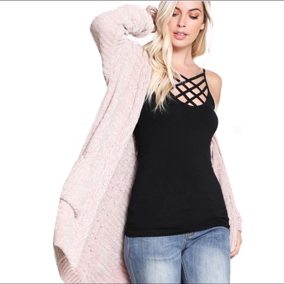 Wishlist Sweaters - Wishlist Blush Chenille Cardigan Sweater